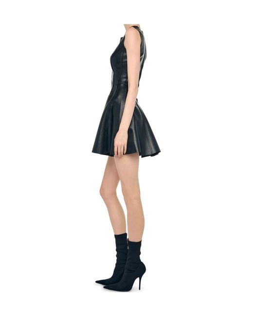 Norma Kamali Black Sleeveless Grace Mini Dress