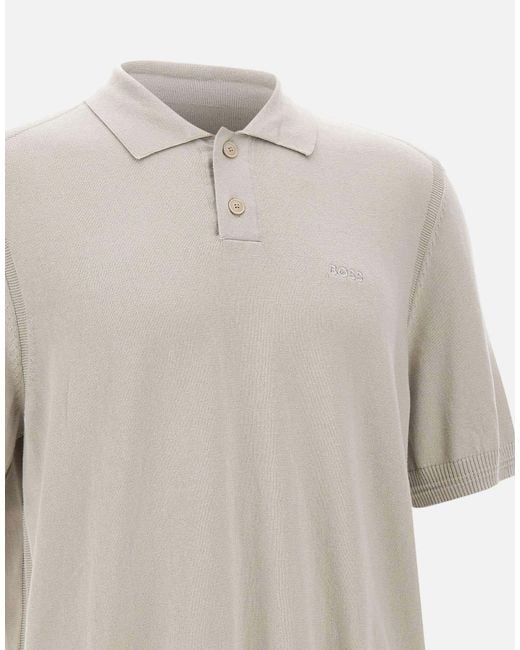 Boss White Asac Regular Fit Knit Polo Shirt for men