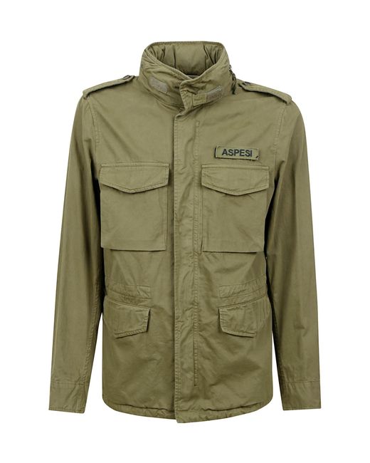 Aspesi Green Long Sleeve Casual Jacket for men