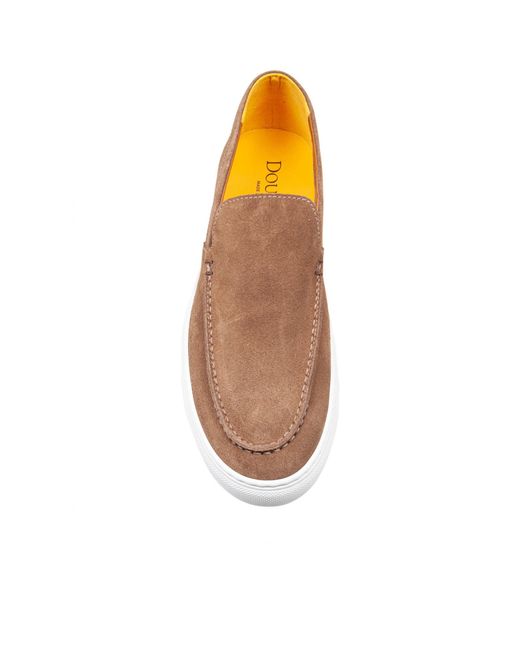 Doucal's Brown Round Toe Casual Shoes for men