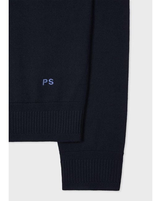 Paul Smith Blue Merino Wool Sweater for men