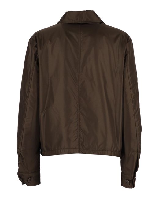Aspesi Brown Patch-Pocket Button-Up Jacket