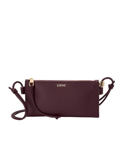 Loewe Purple Joya Leather Pouch