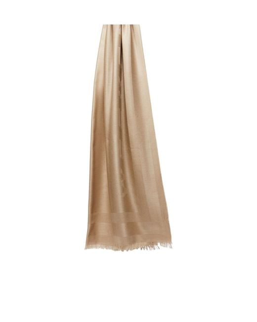 Weekend by Maxmara Natural Jacquard-Knit Wool And Silk Stole