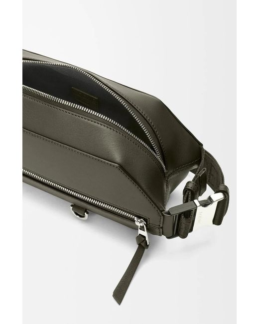 Loewe Gray Zippered Crossbody Bag for men