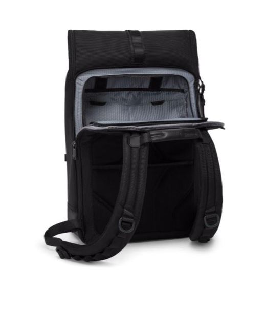 Tumi Black Flap-Top Backpack for men