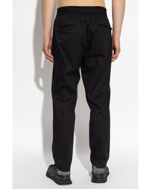 Dolce & Gabbana Black Loose-Fit Trousers for men