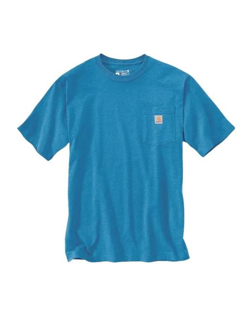 Carhartt Blue Pocket Short-Sleeved T-Shirt for men