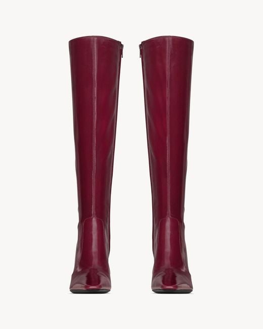 Saint Laurent Red Francoise Boots