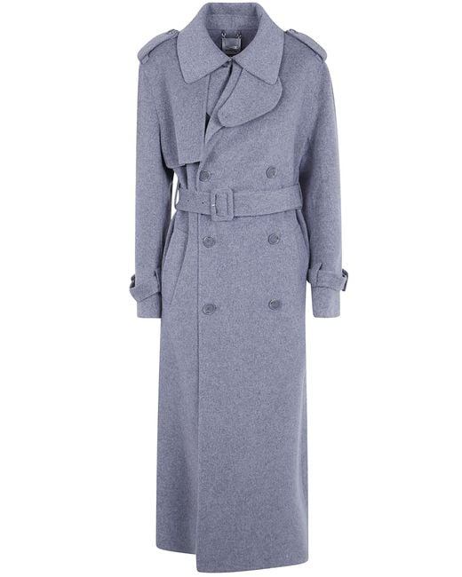 Jonathan Simkhai Blue 'Rumi' Belted Long Coat