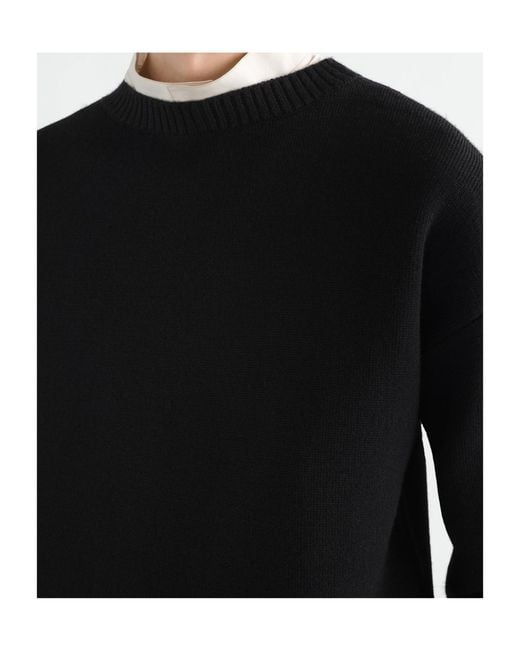 Lemaire Black Boat-Neck Sweater for men
