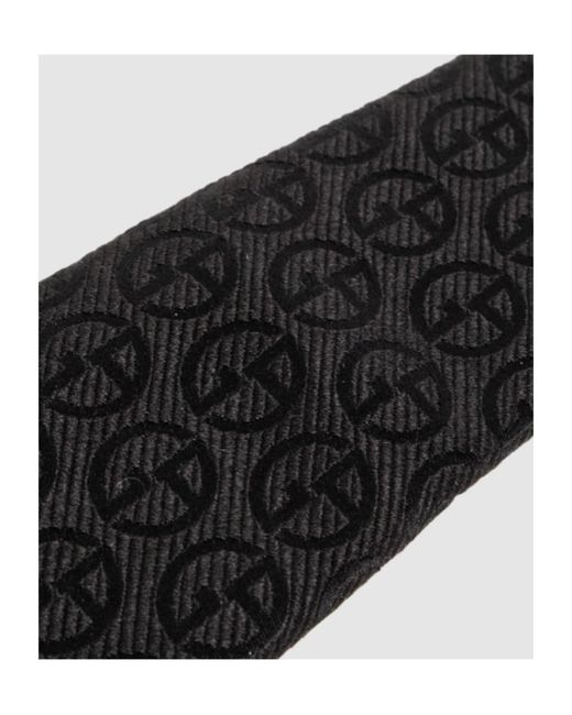 Giorgio Armani Black Monogram Pattern Tie for men