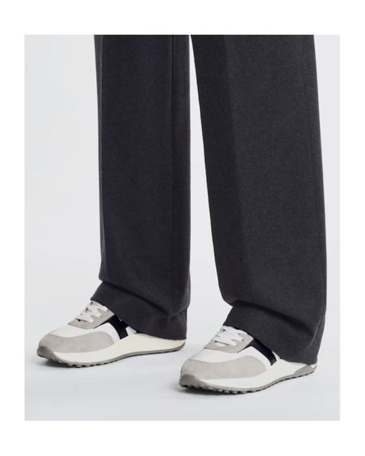 Hogan White Round-Toe Sneakers for men