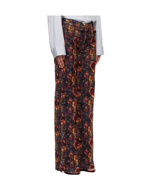R13 Brown Straight-Leg High-Waisted Jeans