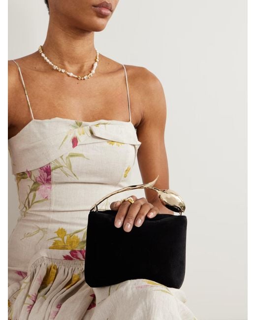 Erdem Black Mini Bloom Bag