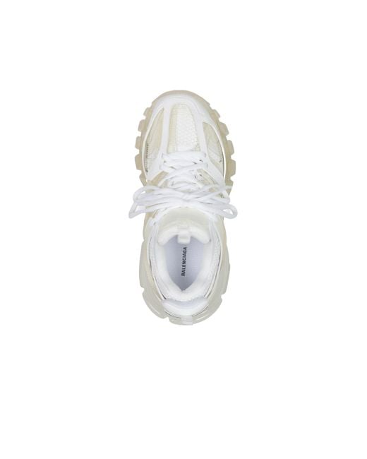 Balenciaga White Track Clear Sole Sneakers