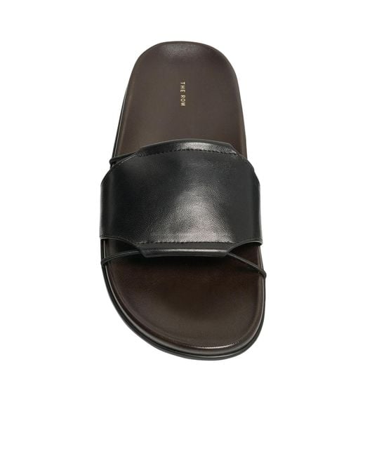 The Row White Vivienne Slide Sandals