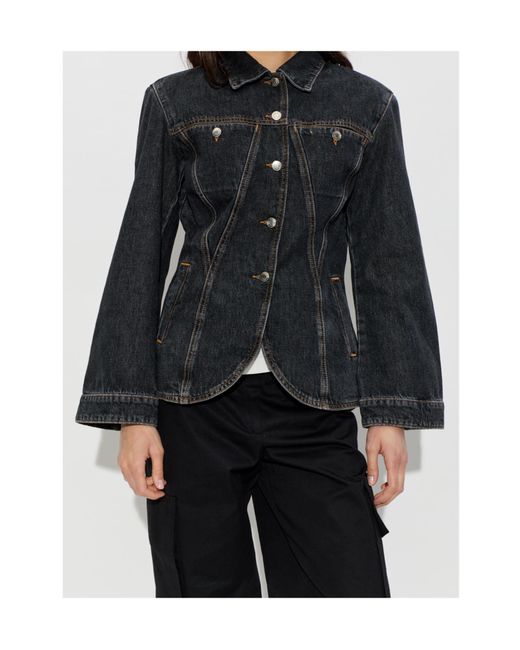 IRO Black Long-Sleeved Denim Jacket