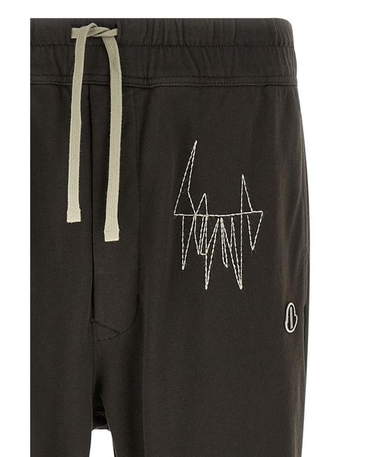 Moncler Black Moncler Rick Owens Drawstring Track Pants for men