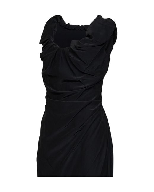 Vivienne Westwood Black Draped Maxi Dress