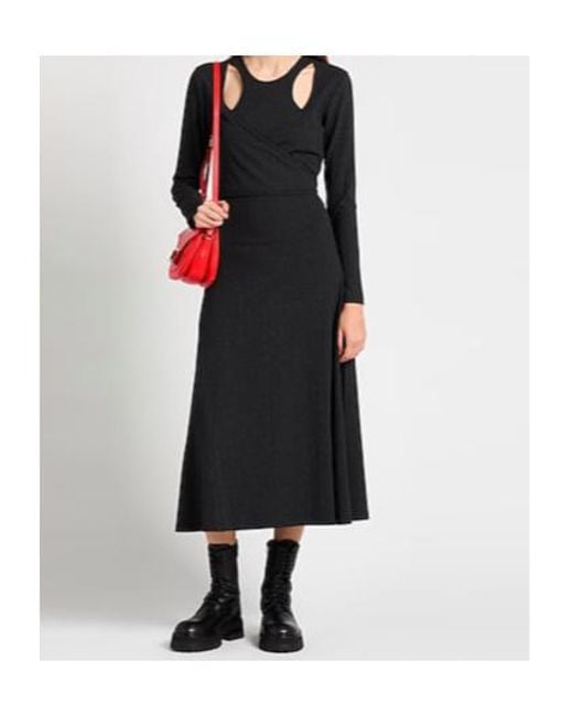 Ganni Black Midi Dresses