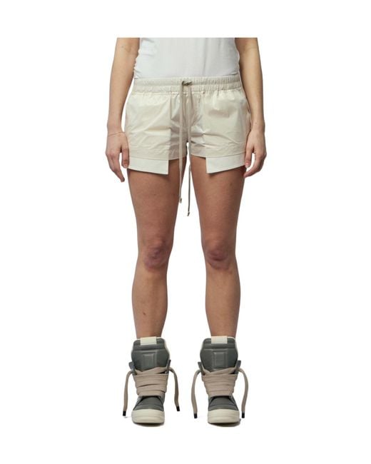 Rick Owens Natural Drawstring Fog Boxers Shorts