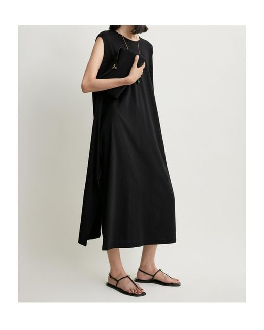 Totême  Black Totême Tie-Waist Jersey Dress