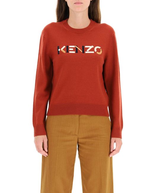 KENZO Embroidered Logo Crew Neck Jumper