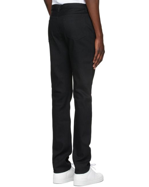 A.P.C. Black Slim Fit Straight-Leg Jeans for men