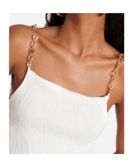 Rabanne White Chain-Embellished Dress