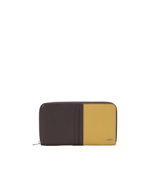Tod's Multicolor Logo Color Matching Zipper Wallet