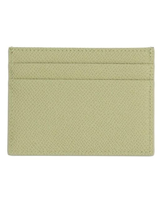 Dolce & Gabbana Green Logo Plaque Cardholder