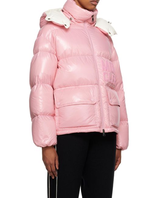Moncler Pink Abbaye Short Down Jacket
