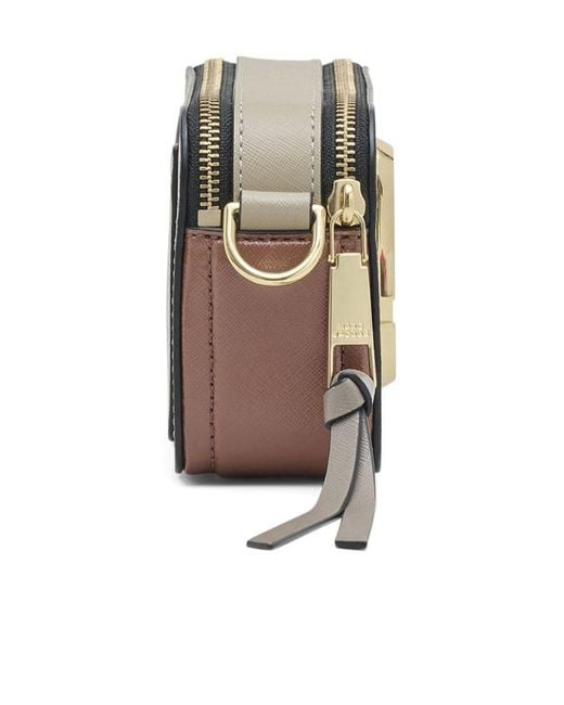 Marc Jacobs Gray The Snapshot Logo Plaque Crossbody Bag