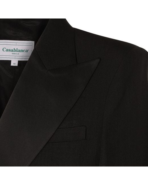 Casablanca Black Double-Breasted Tuxedo Blazer for men