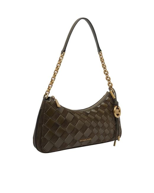Michael Kors Gray Zippered Shoulder Bag