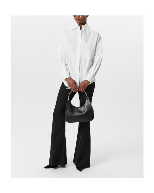 McQueen White Minimalist Solid-Color Shirt