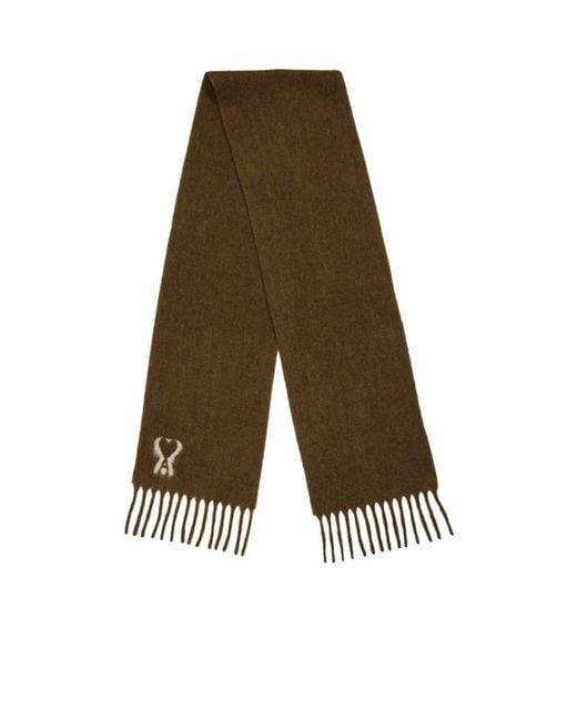 AMI Brown Solid Color Scarf