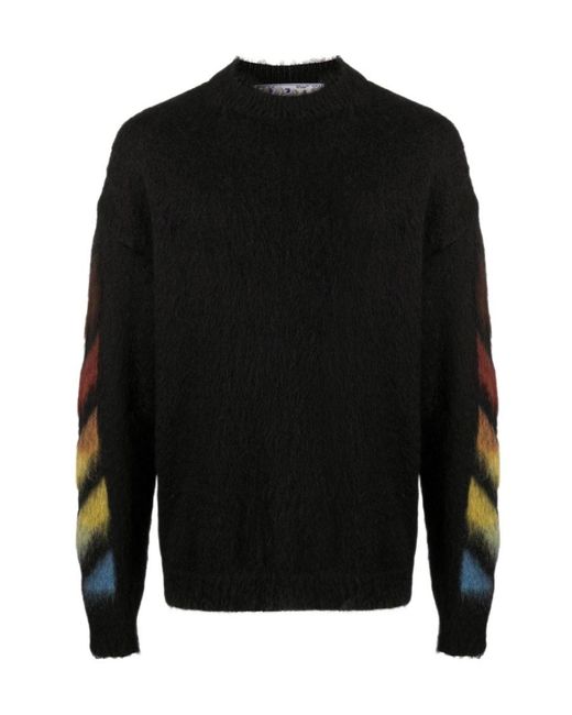 Off-White c/o Virgil Abloh Black Diagonal Arrows Knitted Jumper for men