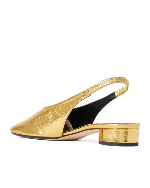 Aeyde Metallic Stretchy Low-Heel Shoes
