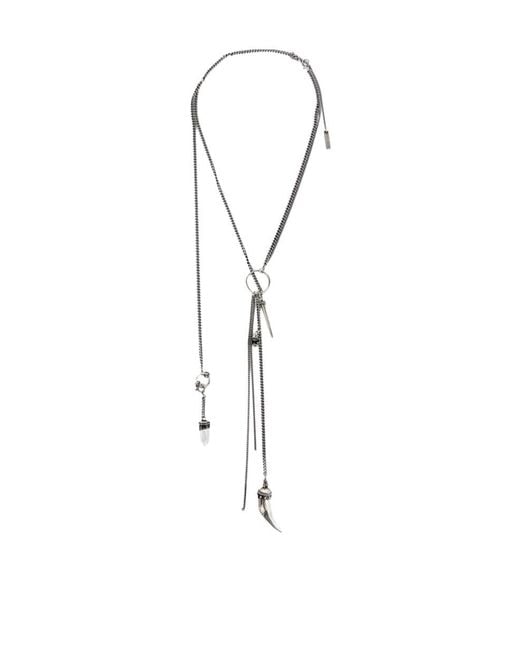 Ann Demeulemeester White Ellsu Necklace for men