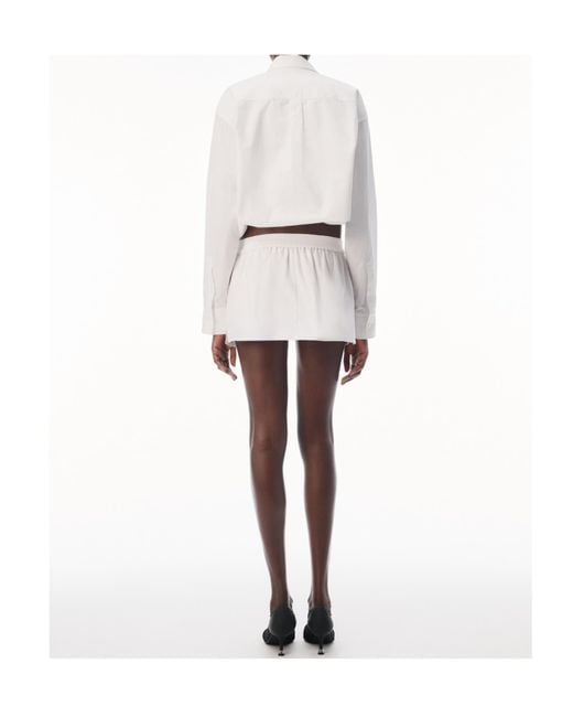 Alexander Wang White Gathered Button Down Shirt With Tank