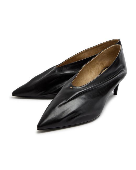 Khaite Black Leather High Heels