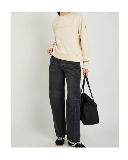 Moncler Natural Logo-Appliquéd Cotton Sweatshirt