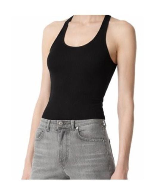 Tom Ford Black Slim Ribbed Racerback Top