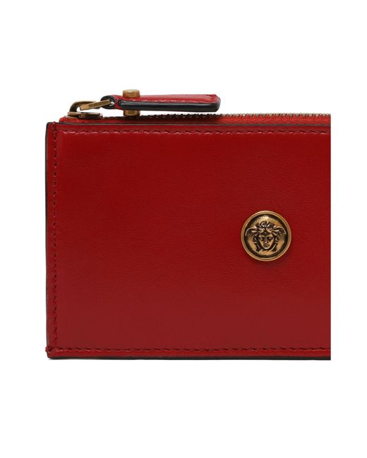 Versace Red Medusa Zip Wallet
