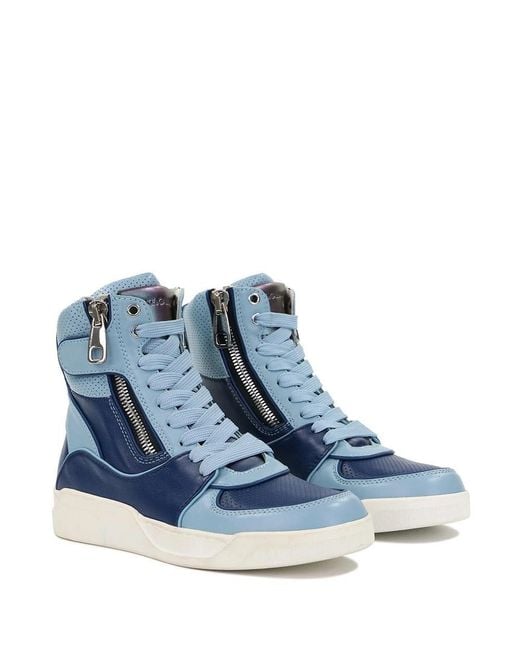 Dolce & Gabbana Blue Logo High-Top Casual Sneakers for men
