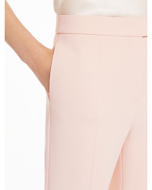 Max Mara Pink Flared Sable Trousers