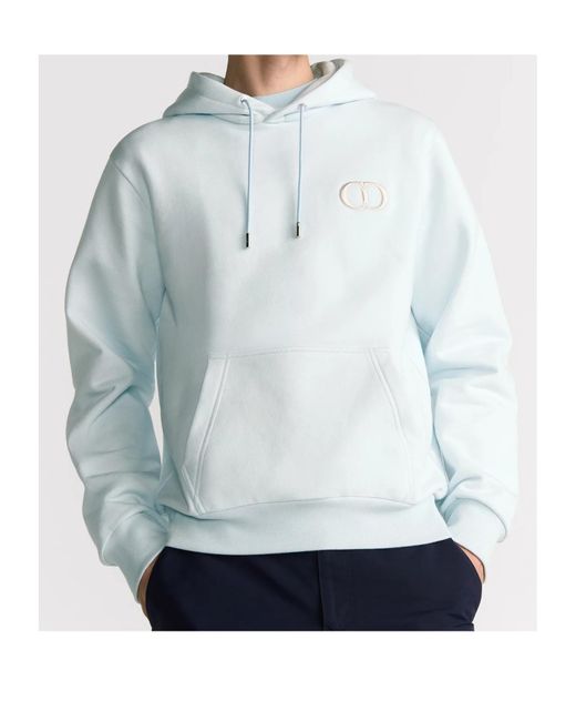 Dior Cd Icon Hooded Sweatshirt in Blue for Men | Lyst