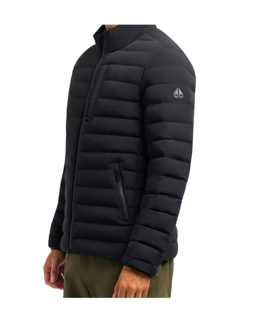 Moose Knuckles Black Apos;S Laki Channel-Quilt Jacket for men